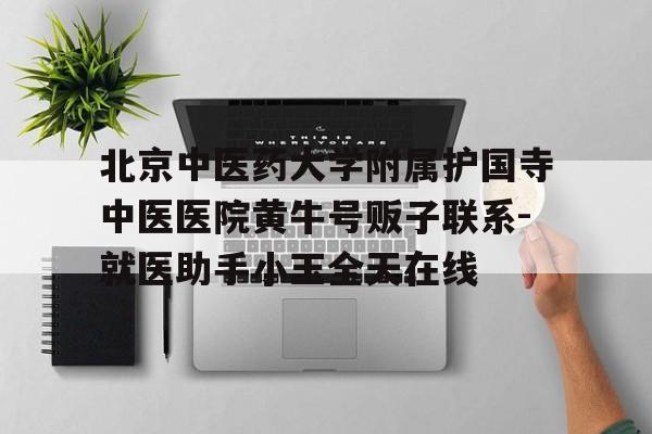 北京中醫藥大學附屬護國寺中醫醫院黃牛號販子聯系-就醫助手小玉全天在線的簡單介紹